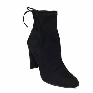 Charles David Black Faux Suede Semi Ankle Boots Sz 9 1/2